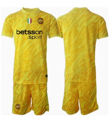 Inter Milan Goalkeeper Replica Away Stadium Kit for Kids 2024-25 Short Sleeve (+ pants)
